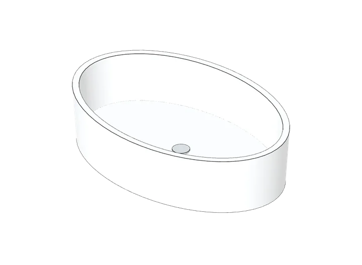 Aufsatzwaschbecken oval 600 x 400 als 3D-Modell