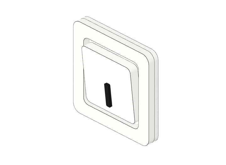 Ausschalter (einpolig), Schalter 1/1 als 3D-Modell