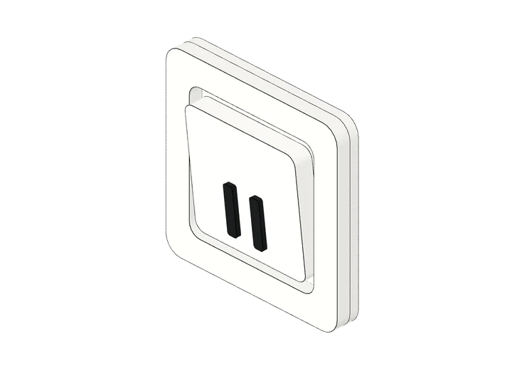 Ausschalter (zweipolig), Schalter 1/2 als 3D-Modell