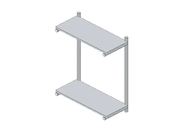 Duschablage 300 x 150 (2 Böden) als 3D-Modell