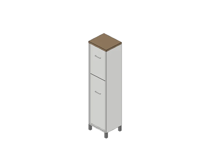 Bad-Hochschrank 400 (1 Tür, stehend) als 3D-Modell