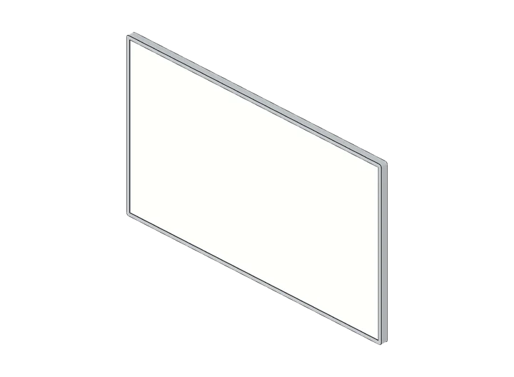 Wandspiegel rechteckig 1200 x 700 als 3D-Modell