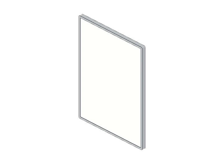 Wandspiegel rechteckig 600 x 800 als 3D-Modell