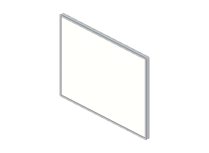 Wandspiegel rechteckig 900 x 700 als 3D-Modell
