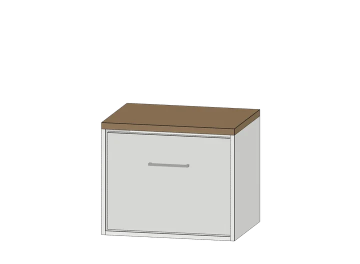 Waschtisch-Unterschrank 600 (1 Tür, hängend) als 3D-Modell