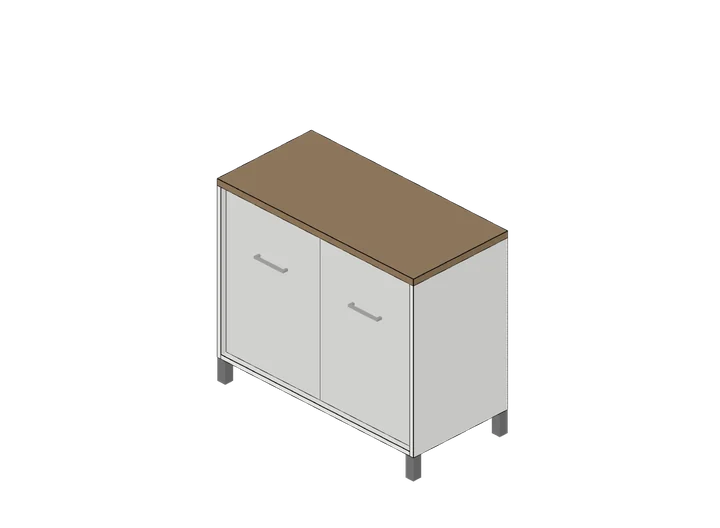 Waschtisch-Unterschrank 1000 (2 Türen, stehend) als 3D-Modell