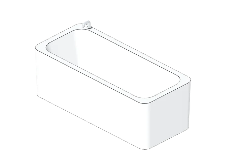 Badewanne 1700 x 750 als 3D-Modell