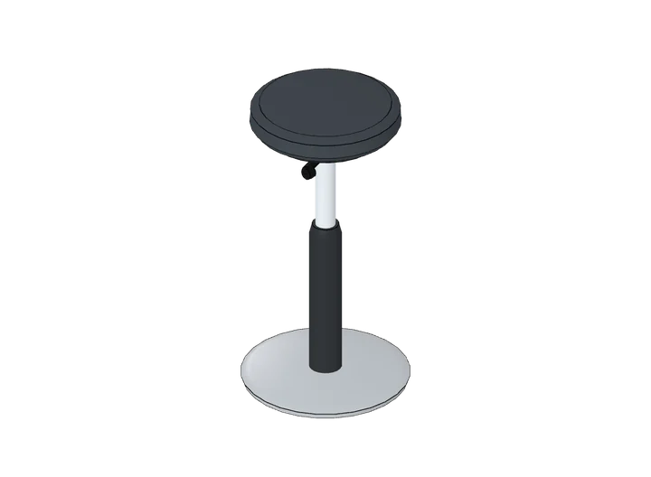 Hocker (höhenverstellbar) als 3D-Modell