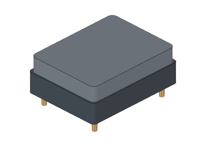 Couch-Anbauelement (ohne Lehne) als 3D-Modell