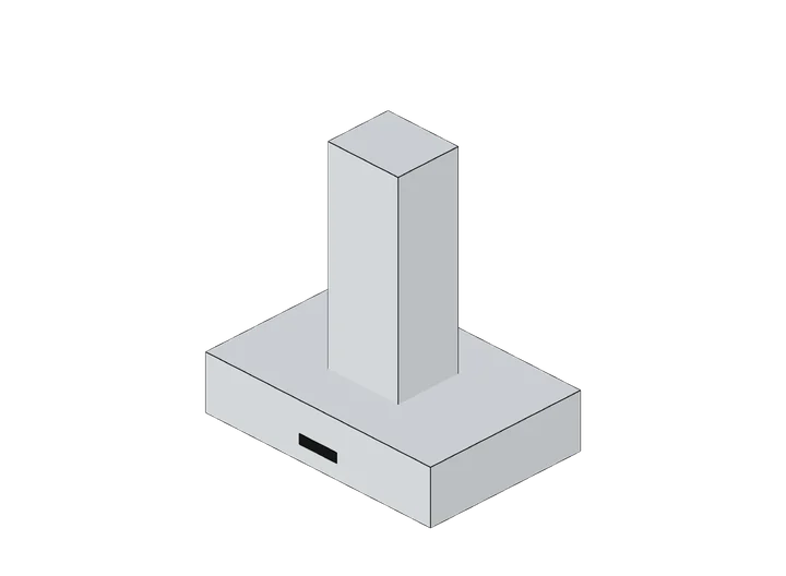 Dunstabzugshaube Insel 900 x 600 als 3D-Modell