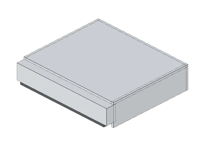 Dunstabzugshaube Unterbau 600 (Umluft) als 3D-Modell