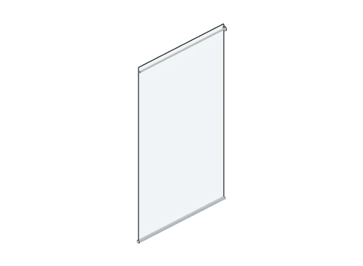 Walk-in-Duschwand 1200 x 2000 als 3D-Modell