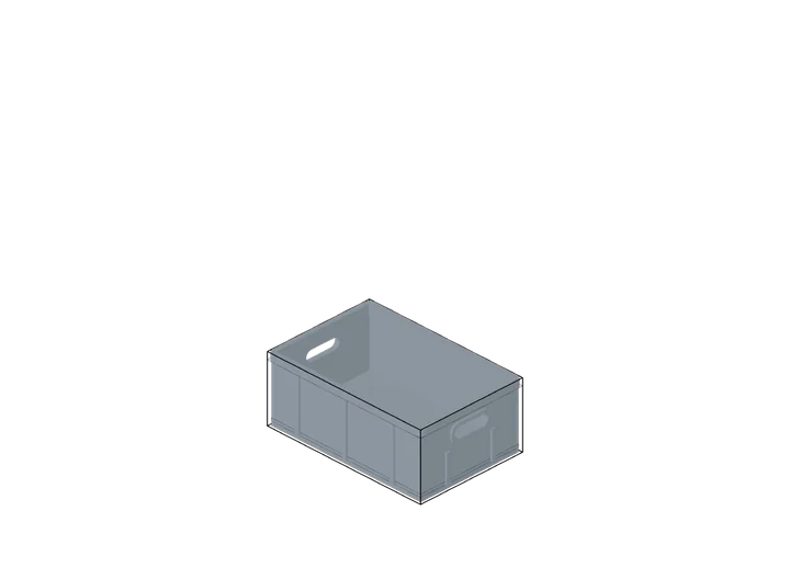 Eurobox 300 × 200 × 120 mm als 3D-Modell