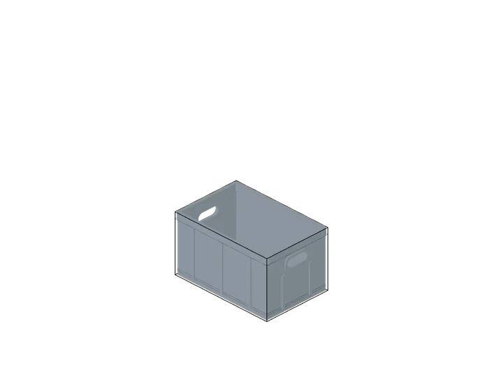 Eurobox 300 × 200 × 170 mm als 3D-Modell