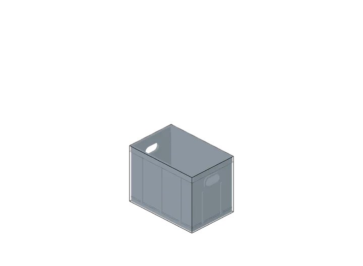 Eurobox 300 × 200 × 220 mm als 3D-Modell