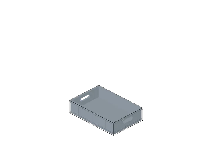 Eurobox 300 × 200 × 70 mm als 3D-Modell