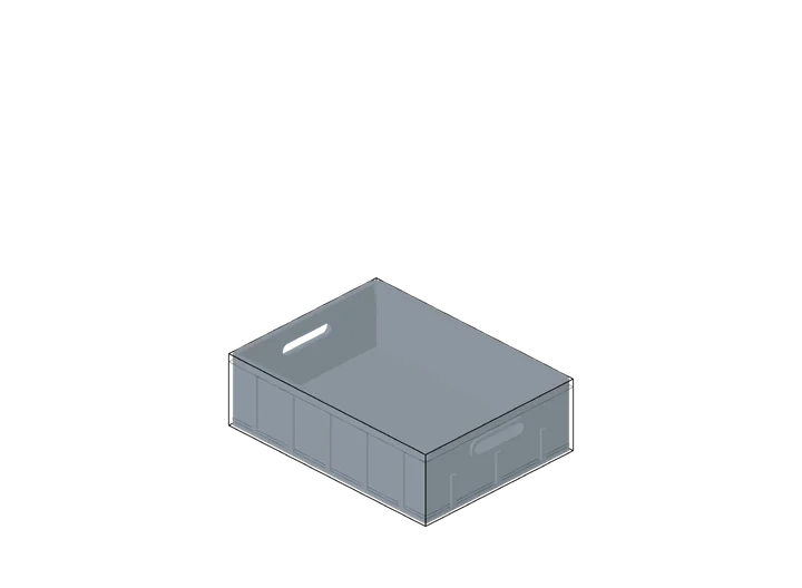 Eurobox 400 × 300 × 120 mm als 3D-Modell