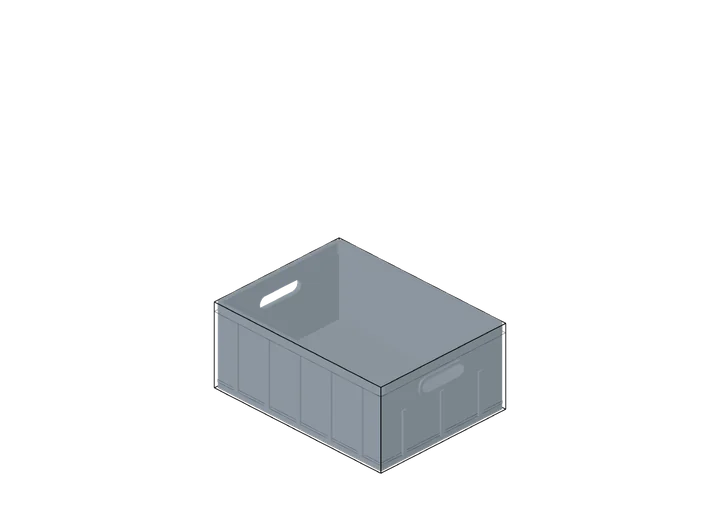 Eurobox 400 × 300 × 170 mm als 3D-Modell
