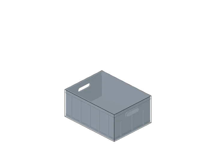 Eurobox 400 × 300 × 180 mm als 3D-Modell