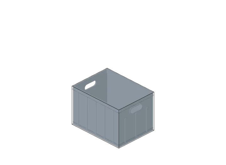 Eurobox 400 × 300 × 270 mm als 3D-Modell