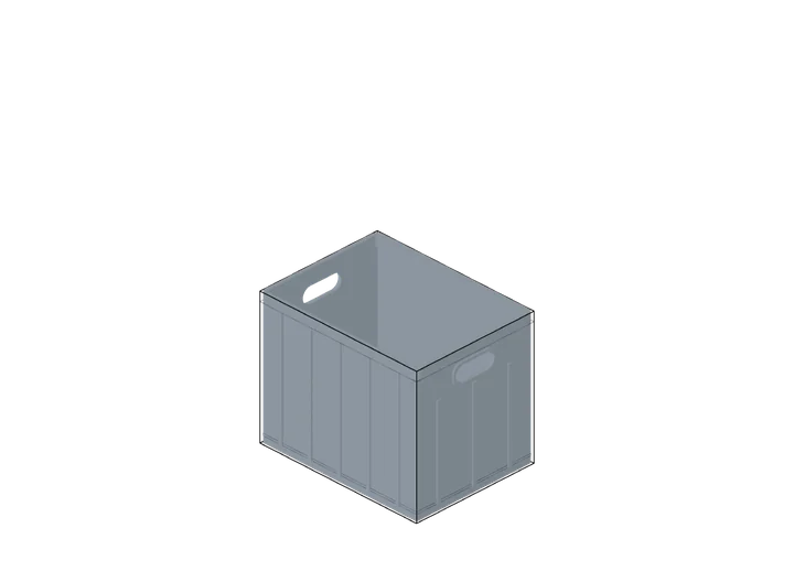 Eurobox 400 × 300 × 320 mm als 3D-Modell
