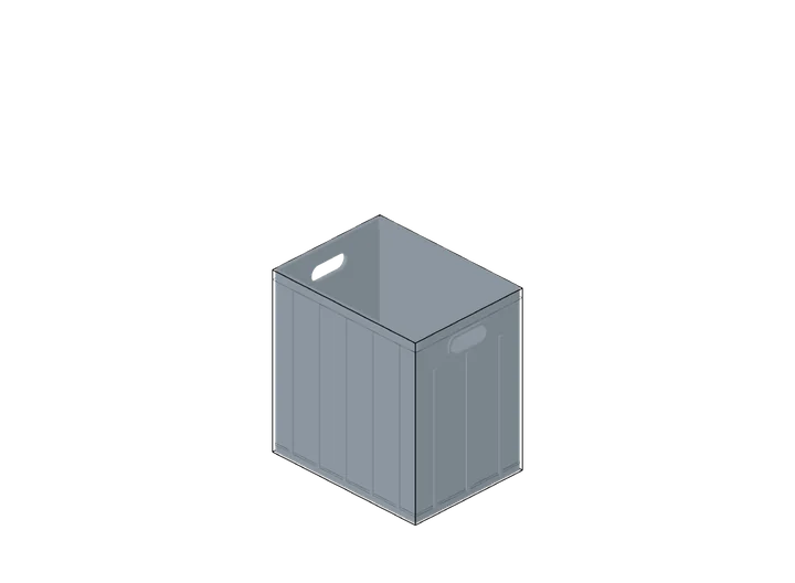 Eurobox 400 × 300 × 420 mm als 3D-Modell