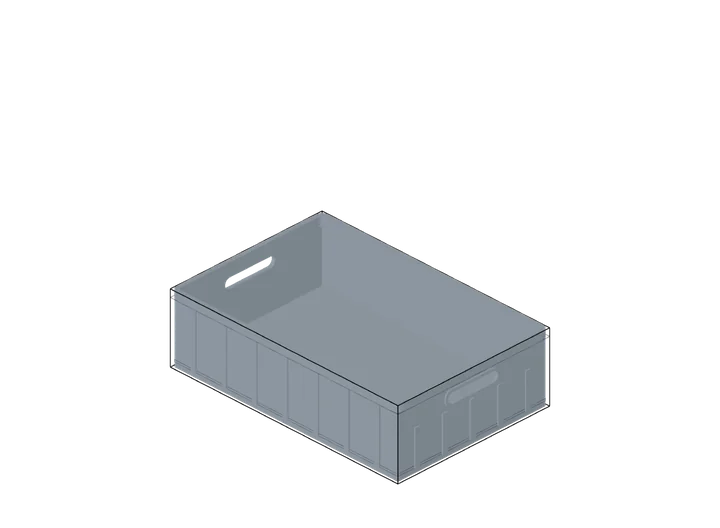 Eurobox 600 × 400 × 170 mm als 3D-Modell