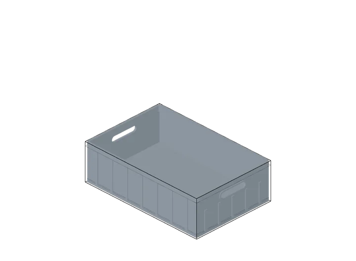 Eurobox 600 × 400 × 180 mm als 3D-Modell