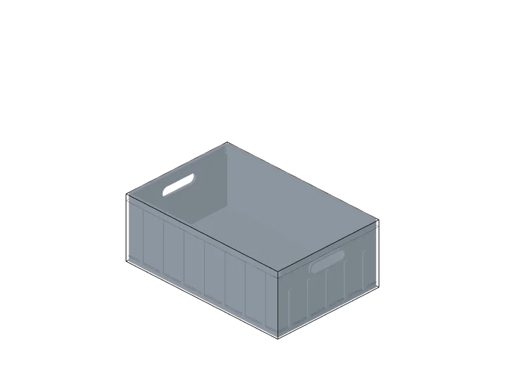 Eurobox 600 × 400 × 220 mm als 3D-Modell