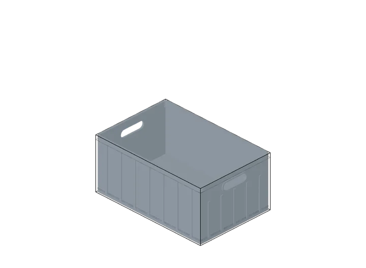 Eurobox 600 × 400 × 270 mm als 3D-Modell