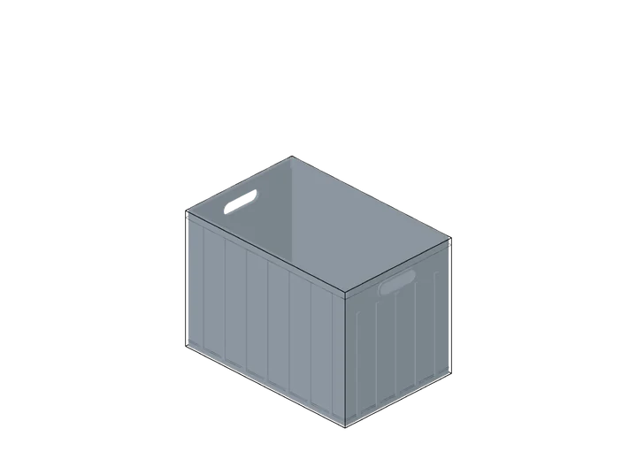 Eurobox 600 × 400 × 420 mm als 3D-Modell