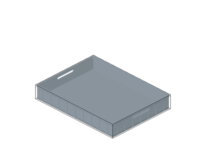 Eurobox 800 × 600 × 120 mm als 3D-Modell