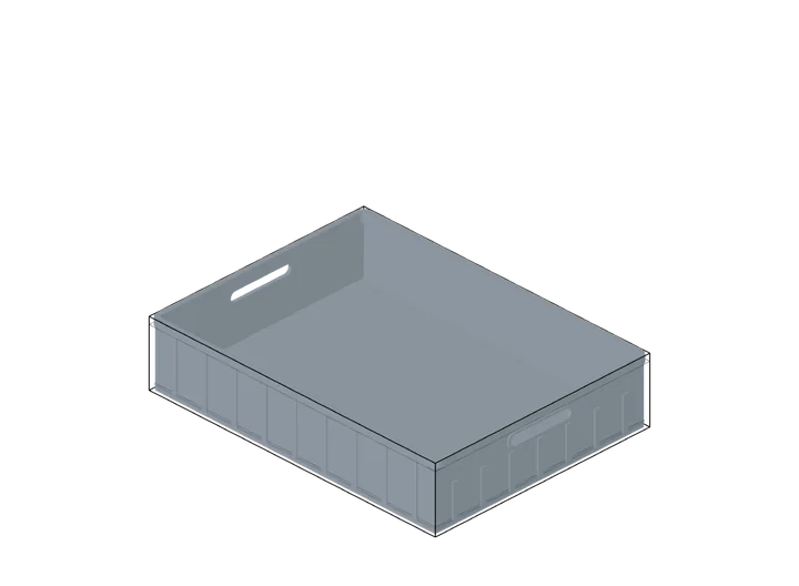 Eurobox 800 × 600 × 170 mm als 3D-Modell