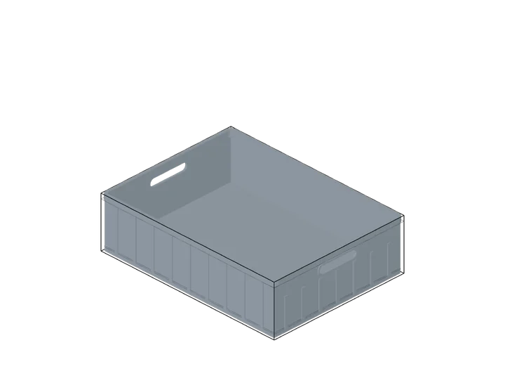 Eurobox 800 × 600 × 220 mm als 3D-Modell