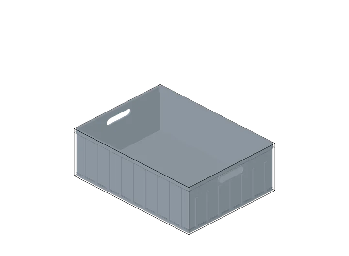 Eurobox 800 × 600 × 270 mm als 3D-Modell