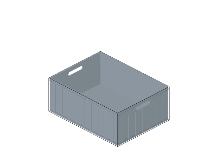 Eurobox 800 × 600 × 320 mm als 3D-Modell