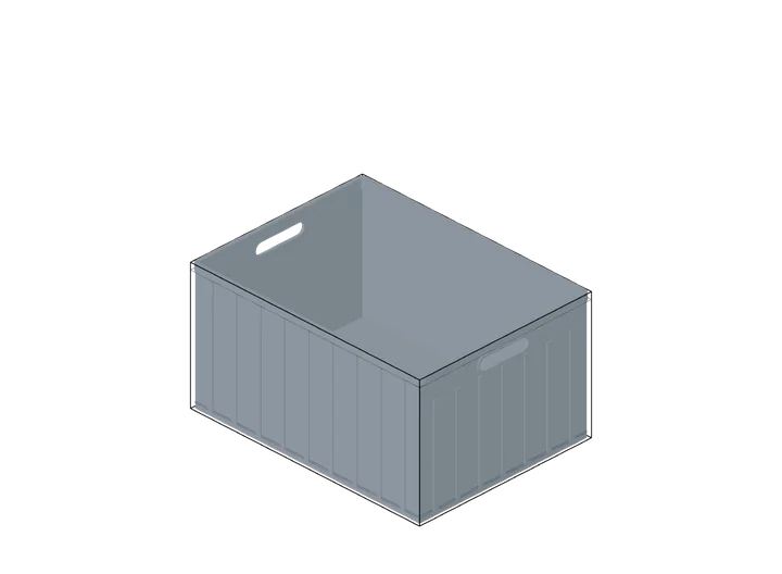 Eurobox 800 × 600 × 420 mm als 3D-Modell