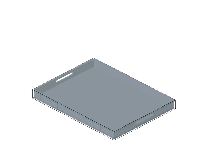 Eurobox 800 × 600 × 70 mm als 3D-Modell