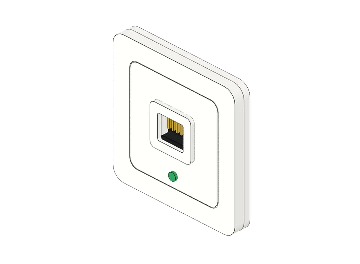 Fernmeldesteckdose ETH (Ethernet) als 3D-Modell