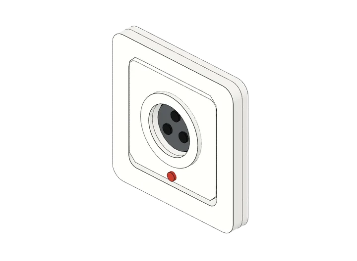 Fernmeldesteckdose M (Mikrofon) als 3D-Modell