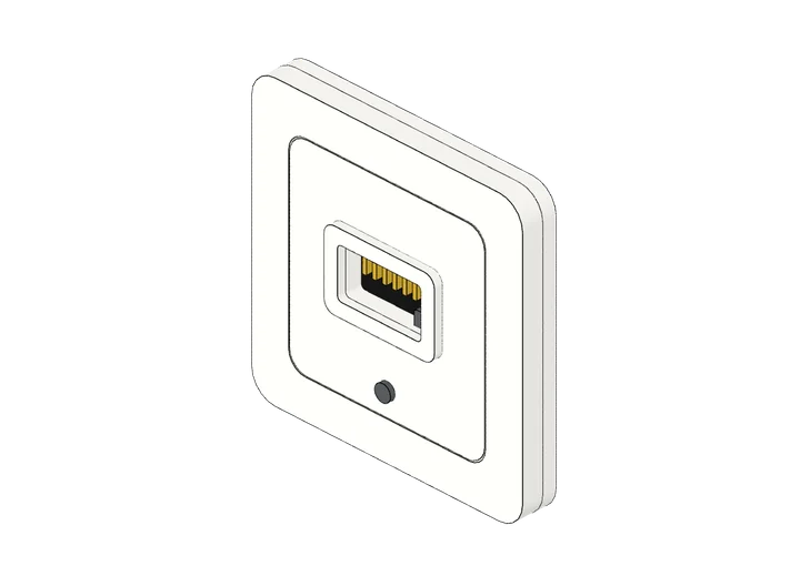 Fernmeldesteckdose TP (Telefon) als 3D-Modell