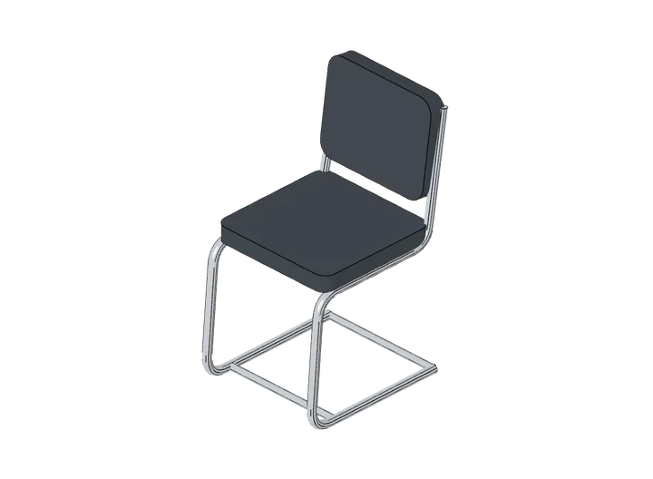 Freischwinger (Kufenstuhl) als 3D-Modell