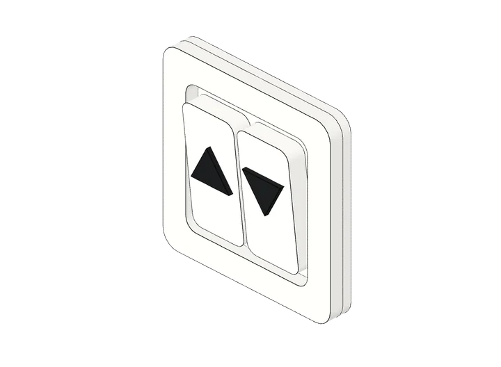 Gruppenschalter (Jalousieschalter) als 3D-Modell