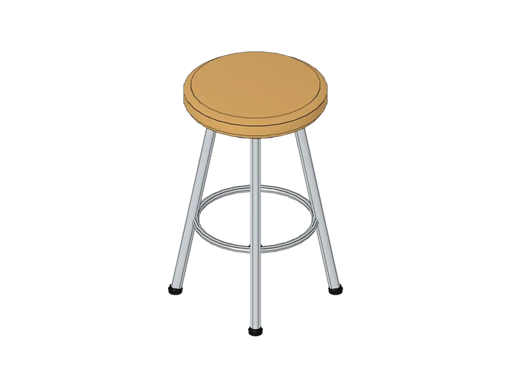 Hocker als 3D-Modell