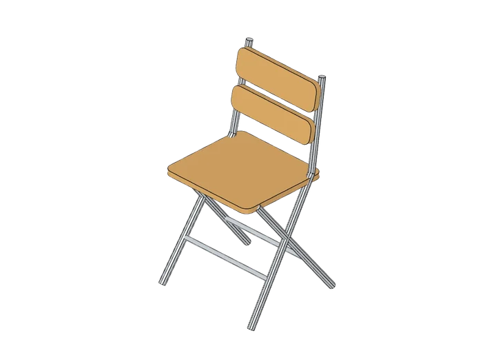Klappstuhl als 3D-Modell
