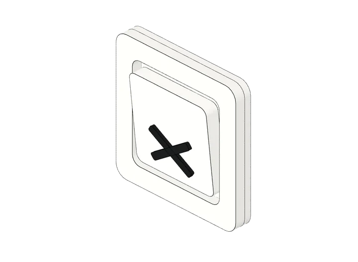 Kreuzschalter / Zwischenschalter, Schalter 7/1 als 3D-Modell