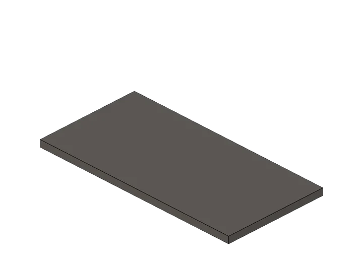 Küchen-Arbeitsplatte 1200 x 600 als 3D-Modell