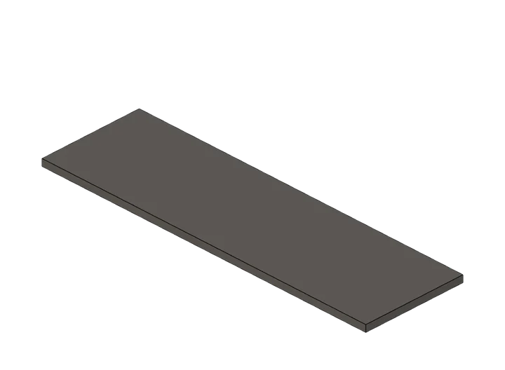 Küchen-Arbeitsplatte 2000 x 600 als 3D-Modell