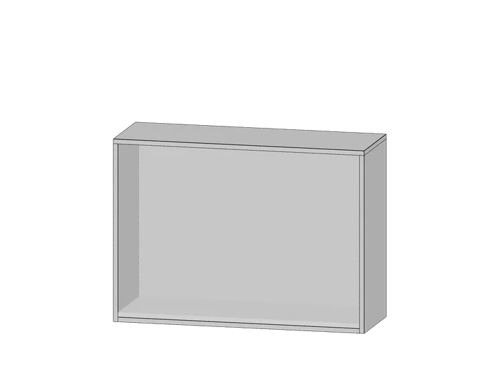 Küchen-Hängeregal offen 100 cm als 3D-Modell