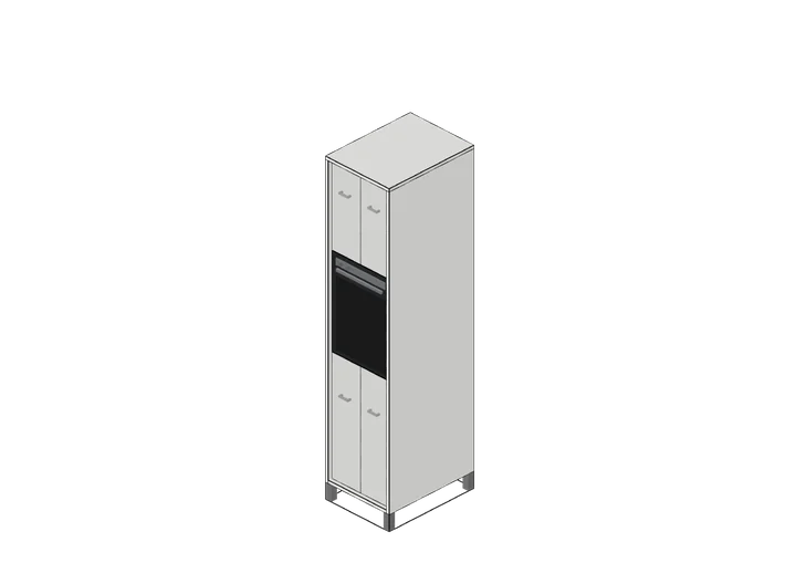 Küchen-Geräte-Hochschrank 45 cm (Backofen) als 3D-Modell